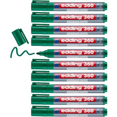 edding 360 Whiteboardmarker verde 10 Whiteboard Stifte Rundspitze 1,5-3 mm Boardmarker abwischbar für Whiteboard, Flipchart, Magnettafel, Pinnwand, Memoboard Sketchnotes nachfüllbar edding 360 Whiteboardmarker verde 10 Whiteboard Stifte Rundspitze 1,5-3 mm Boardmarker abwischbar für Whiteboard, Flipchart, Magnettafel, Pinnwand, Memoboard Sketchnotes nachfüllbar
