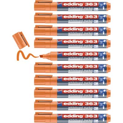 edding 363 Whiteboardmarker orange 10 Whiteboard Stifte Keilspitze 1-5 mm Boardmarker abwischbar für Whiteboard, Flipchart, Magnettafel, Pinnwand, Memoboard Sketchnotes edding 363 Whiteboardmarker orange 10 Whiteboard Stifte Keilspitze 1-5 mm Boardmarker abwischbar für Whiteboard, Flipchart, Magnettafel, Pinnwand, Memoboard Sketchnotes
