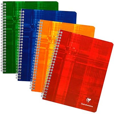 Clairefontaine 8812C Notizbuch Metric, mit Doppelspirale 17 x 22cm, 112 Blatt 90g, kariert, 1 Stück, farbig sortiert Clairefontaine 8812C Notizbuch Metric, mit Doppelspirale 17 x 22cm, 112 Blatt 90g, kariert, 1 Stück, farbig sortiert