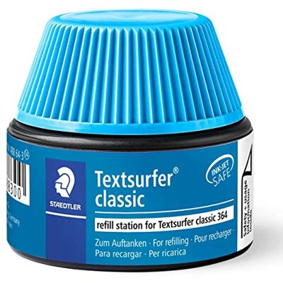 Staedtler Textsurfer 488 64 Nachfüllstation – Blau, 30 ml Tankstelle für nachfüllbare Textmarker aus PP – sauberes Befüllen – Art.-Nr. 488 64-3 Staedtler Textsurfer 488 64 Nachfüllstation – Blau, 30 ml Tankstelle für nachfüllbare Textmarker aus PP – sauberes Befüllen – Art.-Nr. 488 64-3