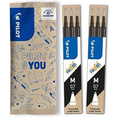 PILOT Ersatzminen 0.7 2 Sets mit 3 Minen Nachfüllminen mit radierbarer Tinte Kompatibel mit FriXion Ball & Clicker Schwarz Mittlere Spitze (6 Minen) PILOT Ersatzminen 0.7 2 Sets mit 3 Minen Nachfüllminen mit radierbarer Tinte Kompatibel mit FriXion Ball & Clicker Schwarz Mittlere Spitze (6 Minen)
