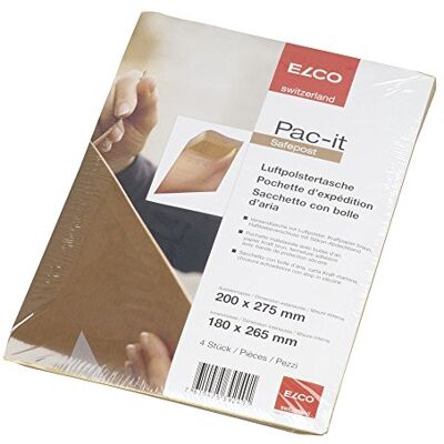 ELCO Hüllen Luftblasen Pack 4 Luftpolster-Briefumschläge 200 x 275 mm braun ELCO Hüllen Luftblasen Pack 4 Luftpolster-Briefumschläge 200 x 275 mm braun