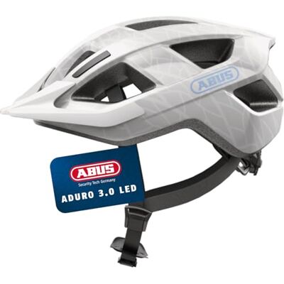 ABUS Aduro 3.0 LED Fehér Art - Kerékpár sisak ABUS Aduro 3.0 LED Fehér Art - Kerékpár sisak