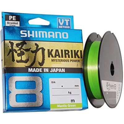 SHIMANO Kairiki 8, 150 Meter, Mantis Grün, Geflochtene Angelschnur, 59WPLA58R0 SHIMANO Kairiki 8, 150 Meter, Mantis Grün, Geflochtene Angelschnur, 59WPLA58R0