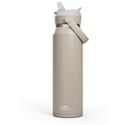CAMELBAK THRIVE FLIP STRAW VSS 32OZ Trinkflasche Sport – vakuumisolierter Edelstahl – hält Getränke stundenlang eiskalt – einfaches Flip & Sip System – Stone, Größe: OS CAMELBAK THRIVE FLIP STRAW VSS 32OZ Trinkflasche Sport – vakuumisolierter Edelstahl – hält Getränke stundenlang eiskalt – einfaches Flip & Sip System – Stone, Größe: OS