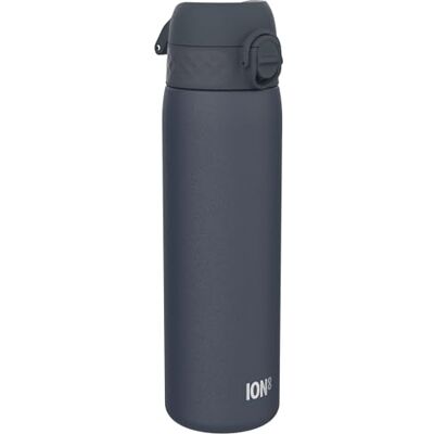 ion8 Leicht Stahl-Trinkflasche, 600 ml, Nicht IsoliertAuslaufsicher, Einhandöffnung, Sichere Verriegelung, Spülmaschinenfest, Klappdeckel, Tragegriff, Leicht zu Reinigen ion8 Leicht Stahl-Trinkflasche, 600 ml, Nicht IsoliertAuslaufsicher, Einhandöffnung, Sichere Verriegelung, Spülmaschinenfest, Klappdeckel, Tragegriff, Leicht zu Reinigen
