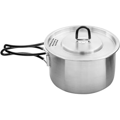 Tatonka Kettle II (1.0/1.6 L) Outdoor-Kochtopf aus Edelstahl mit Volumenskalierung und inklusive Deckel mit Siebfunktion 1/1,6 Liter Volumen Tatonka Kettle II (1.0/1.6 L) Outdoor-Kochtopf aus Edelstahl mit Volumenskalierung und inklusive Deckel mit Siebfunktion 1/1,6 Liter Volumen