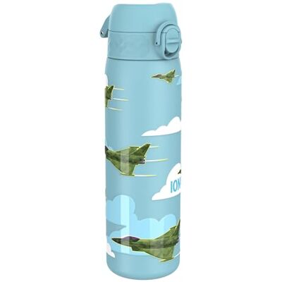 ion8 Leicht Stahl-Trinkflasche, 600 ml, Nicht IsoliertAuslaufsicher, Einhandöffnung, Sichere Verriegelung, Spülmaschinenfest, Klappdeckel, Tragegriff, Leicht zu Reinigen, Kampfjets ion8 Leicht Stahl-Trinkflasche, 600 ml, Nicht IsoliertAuslaufsicher, Einhandöffnung, Sichere Verriegelung, Spülmaschinenfest, Klappdeckel, Tragegriff, Leicht zu Reinigen, Kampfjets
