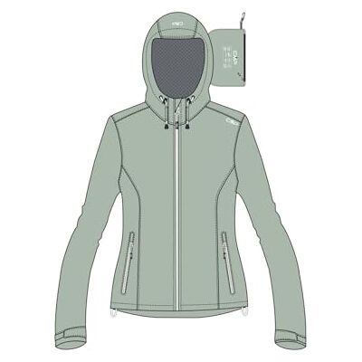 CMP Damen Regenjacke Woman Rain Jacket Fix Hood CMP Damen Regenjacke Woman Rain Jacket Fix Hood