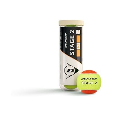 Dunlop Tennisbälle Stage 2 Orange 50 % langsamer ITF-approved Einstieg ins Mittelfeld Leichtere Kontrolle Junge & neue Spieler Dunlop Tennisbälle Stage 2 Orange 50 % langsamer ITF-approved Einstieg ins Mittelfeld Leichtere Kontrolle Junge & neue Spieler
