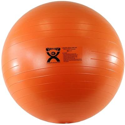 Cando Gymnastikball Deluxe Anti-Burst Trainingsball Sitzball, Durchmesser 55 cm, orange Cando Gymnastikball Deluxe Anti-Burst Trainingsball Sitzball, Durchmesser 55 cm, orange