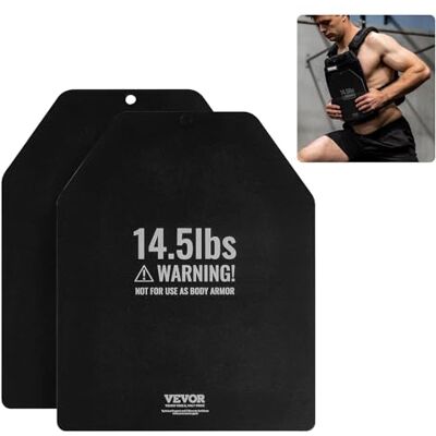 VEVOR Gewichtsplatten für Gewichtsweste 13,2 kg Set (2 x 6,6 kg), Flache Gewichtswestenplatten für WODs & Funktionelles Training, Ergonomisches Zusatzgewicht für Krafttraining, Laufen & Fitness VEVOR Gewichtsplatten für Gewichtsweste 13,2 kg Set (2 x 6,6 kg), Flache Gewichtswestenplatten für WODs & Funktionelles Training, Ergonomisches Zusatzgewicht für Krafttraining, Laufen & Fitness