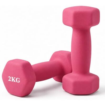 Relaxdays Hanteln 2er Set, Gusseisen, kg, beschichtet, rutschfest, Farbe Aerobichanteln, Home Workout, Kurzhantel Relaxdays Hanteln 2er Set, Gusseisen, kg, beschichtet, rutschfest, Farbe Aerobichanteln, Home Workout, Kurzhantel