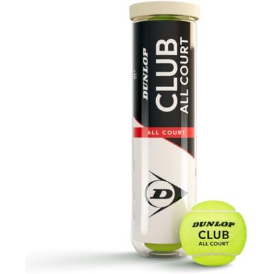Dunlop Tennisbälle Club All Court ITF-approved Rasen Hartplatz Sand Gummikern Nadelfilz Zuverlässiger Bounce Langlebig für Freizeitspiel Dunlop Tennisbälle Club All Court ITF-approved Rasen Hartplatz Sand Gummikern Nadelfilz Zuverlässiger Bounce Langlebig für Freizeitspiel