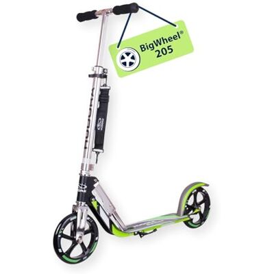 HUDORA BigWheel 205 Scooter Stabiler Aluminium-Roller Höhenjustierbarer & zusammenklappbarer Cityroller mit Ständer Sportlicher Kinder- & Erwachsenenroller für bis zu 100kg HUDORA BigWheel 205 Scooter Stabiler Aluminium-Roller Höhenjustierbarer & zusammenklappbarer Cityroller mit Ständer Sportlicher Kinder- & Erwachsenenroller für bis zu 100kg