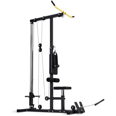 Ultrasport Latzugturm, Robustes Seilzugsystem mit leisen Umlenkrollen, Latzugstation für zu Hause, inkl. Latzugstange, Trizepsseil & Bizepsstange, Nutzergewicht bis 100kg Ultrasport Latzugturm, Robustes Seilzugsystem mit leisen Umlenkrollen, Latzugstation für zu Hause, inkl. Latzugstange, Trizepsseil & Bizepsstange, Nutzergewicht bis 100kg