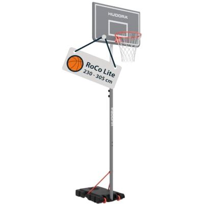 HUDORA Basketballständer RoCo 305 Lite Höhenverstellbarer Basketballkorb geeignet für Indoor und Outdoor für Kinder und Jugendliche Basketball Korb mit Ständer Shadow, grau HUDORA Basketballständer RoCo 305 Lite Höhenverstellbarer Basketballkorb geeignet für Indoor und Outdoor für Kinder und Jugendliche Basketball Korb mit Ständer Shadow, grau