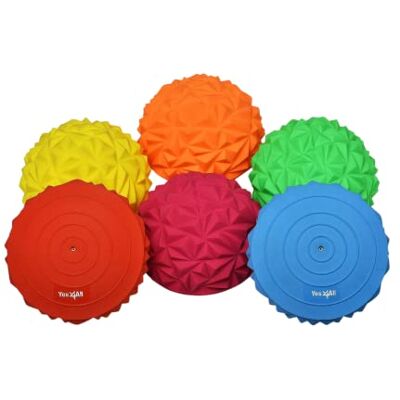 Yes4All Balance Igel 6X Set Balance Pods; Balance-Igel Ø 16 cm; Balance-Halbball in drei Formen für Yoga-Fitness und Stabilität Yes4All Balance Igel 6X Set Balance Pods; Balance-Igel Ø 16 cm; Balance-Halbball in drei Formen für Yoga-Fitness und Stabilität