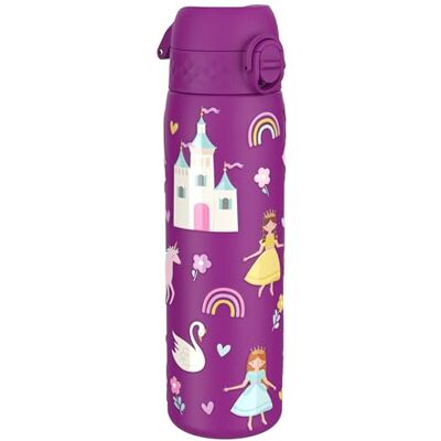 ion8 Leicht Stahl-Trinkflasche, 600 ml, Nicht Isoliert Auslaufsicher, Einhandöffnung, Sichere Verriegelung, Spülmaschinenfest, Klappdeckel, Tragegriff, Leicht zu Reinigen, Prinzessin ion8 Leicht Stahl-Trinkflasche, 600 ml, Nicht Isoliert Auslaufsicher, Einhandöffnung, Sichere Verriegelung, Spülmaschinenfest, Klappdeckel, Tragegriff, Leicht zu Reinigen, Prinzessin