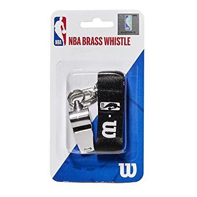 WILSON Brass NBA Whistle with Lanyard, Metal, Official NBA-Product WILSON Brass NBA Whistle with Lanyard, Metal, Official NBA-Product