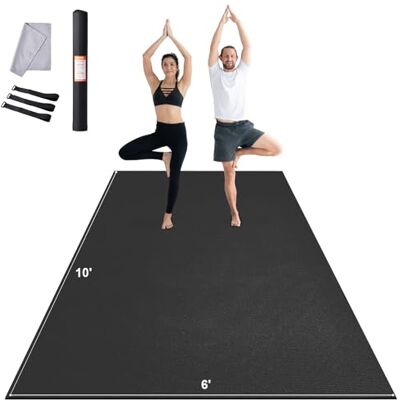 VEVOR Yogamatte Trainingsmatte, 305 x 183 cm Gymnastikmatte, Trainings-Yogamatte, Fitness- und Trainingsmatte mit Tasche und Tragegurt, für alle Arten von Heim-Yoga, Pilates und Bodentraining VEVOR Yogamatte Trainingsmatte, 305 x 183 cm Gymnastikmatte, Trainings-Yogamatte, Fitness- und Trainingsmatte mit Tasche und Tragegurt, für alle Arten von Heim-Yoga, Pilates und Bodentraining