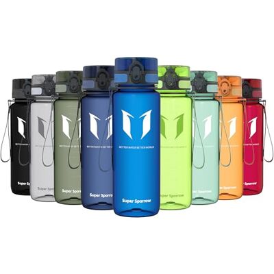 Super Sparrow Sparrow Trinkflasche 500ml/750ml/1L BPA-frei Tritan Wasserflasche 1-Klick Sportflasche, Auslaufsicher, Leicht, Spülmaschinenfest, Flip Top Flaschen, Sport, Schule, Fitness, Gym, Büro, Reisen, Fahrrad Super Sparrow Sparrow Trinkflasche 500ml/750ml/1L BPA-frei Tritan Wasserflasche 1-Klick Sportflasche, Auslaufsicher, Leicht, Spülmaschinenfest, Flip Top Flaschen, Sport, Schule, Fitness, Gym, Büro, Reisen, Fahrrad