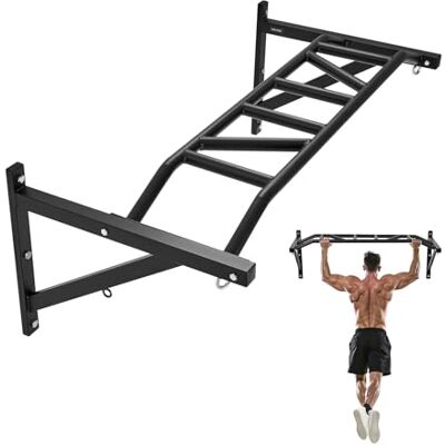 VEVOR Klimmzugstange Pull up Bar zur Wandmontage, 127 cm breite, multifunktionale Oberkörper-Trainingsstangen aus Stahl mit Aufhängern, Klimmzug-Trainingsstation (200 kg belastbar), Fitnessstudio VEVOR Klimmzugstange Pull up Bar zur Wandmontage, 127 cm breite, multifunktionale Oberkörper-Trainingsstangen aus Stahl mit Aufhängern, Klimmzug-Trainingsstation (200 kg belastbar), Fitnessstudio