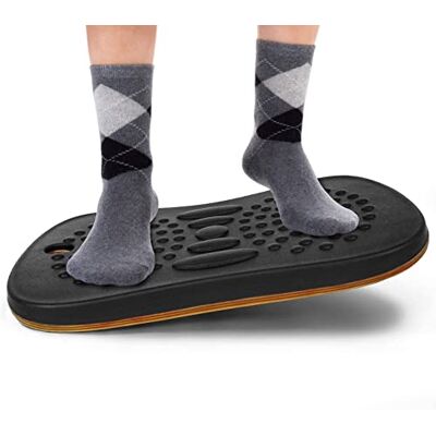 Yes4All Wobble Balance Board for Standing Desk/Anti-Fatigue Office Foam Pad Standing Desk Mats, Rocker Board, Office Accessories, Wobble Board With Massage Ball Yes4All Wobble Balance Board for Standing Desk/Anti-Fatigue Office Foam Pad Standing Desk Mats, Rocker Board, Office Accessories, Wobble Board With Massage Ball