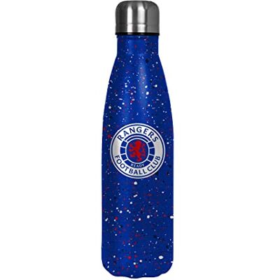 FOCO Offiziell lizenzierte Rangers FC Fußball-Farbspritzer, 500 ml, wiederverwendbare Wasserflasche FOCO Offiziell lizenzierte Rangers FC Fußball-Farbspritzer, 500 ml, wiederverwendbare Wasserflasche