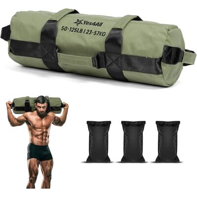 Yes4All 20kg/30kg/50kg/80kg Weight Bag Sandbags Gym Core Training Power Bag for Crossfit/Running/Workout/PowerLiffting Sold UNFILLED Yes4All 20kg/30kg/50kg/80kg Weight Bag Sandbags Gym Core Training Power Bag for Crossfit/Running/Workout/PowerLiffting Sold UNFILLED