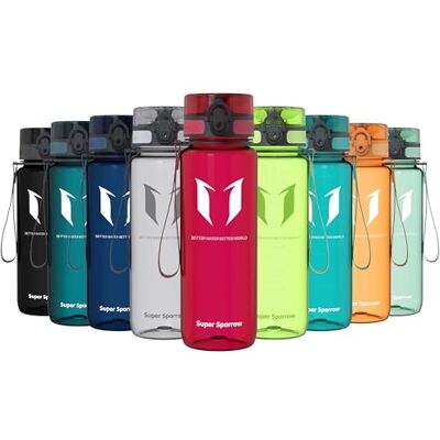 Super Sparrow Sparrow Trinkflasche 500ml/750ml/1L BPA-frei Tritan Wasserflasche 1-Klick Sportflasche, Auslaufsicher, Leicht, Spülmaschinenfest, Flip Top Flaschen, Sport, Schule, Fitness, Gym, Büro, Reisen, Fahrrad Super Sparrow Sparrow Trinkflasche 500ml/750ml/1L BPA-frei Tritan Wasserflasche 1-Klick Sportflasche, Auslaufsicher, Leicht, Spülmaschinenfest, Flip Top Flaschen, Sport, Schule, Fitness, Gym, Büro, Reisen, Fahrrad