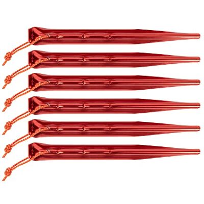 Tatonka Zelthering/Tent Peg Allround 19cm (6 Stück) Leichte Zeltheringe aus Aluminium und mit V-Profil 19 cm lang und in gut sichtbarem Rot 6er-Pack Tatonka Zelthering/Tent Peg Allround 19cm (6 Stück) Leichte Zeltheringe aus Aluminium und mit V-Profil 19 cm lang und in gut sichtbarem Rot 6er-Pack