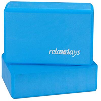 Relaxdays Yogablock im 2er Set, Yoga-Klötze für Yoga-Übungen, Hartschaum, rutschfest, HBT 8x23x15 cm, Farbwahl Relaxdays Yogablock im 2er Set, Yoga-Klötze für Yoga-Übungen, Hartschaum, rutschfest, HBT 8x23x15 cm, Farbwahl