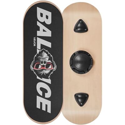 VEVOR Balance Board für Erwachsene (70 cm), Wackelbrett bis 200 kg Belastbar, Balance-Trainingsgerät mit 3-stufigem Bodenabstand und Rutschfester Oberfläche für Core-Training Stehpultübungen Yoga VEVOR Balance Board für Erwachsene (70 cm), Wackelbrett bis 200 kg Belastbar, Balance-Trainingsgerät mit 3-stufigem Bodenabstand und Rutschfester Oberfläche für Core-Training Stehpultübungen Yoga