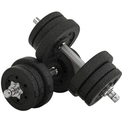 HOMCOM Kurzhantel Set mit Hantelscheiben für Zuhause Büro Schwarz Hantelset, Fitnessstudio, Stahl, Kunstleder, Krafttraining HOMCOM Kurzhantel Set mit Hantelscheiben für Zuhause Büro Schwarz Hantelset, Fitnessstudio, Stahl, Kunstleder, Krafttraining