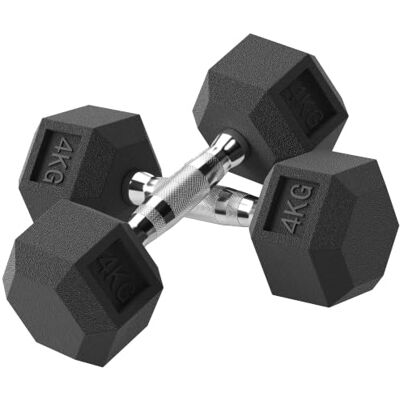 HOMCOM 4-20 Kg Hexagon Hanteln 2er Set mit Gerändeltem Griff Kurzhanteln Kurzhantelset aus Gusseisen, für Männer Frauen, Zuhause, Fitnessstudio, Krafttraining HOMCOM 4-20 Kg Hexagon Hanteln 2er Set mit Gerändeltem Griff Kurzhanteln Kurzhantelset aus Gusseisen, für Männer Frauen, Zuhause, Fitnessstudio, Krafttraining