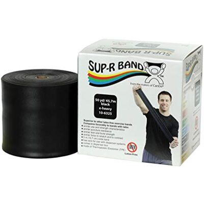 Cando Trainingsband / Gymnastikband, Länge 45,7 m, Sup-R Band® latexfrei, schwarz (sehr schwer) Cando Trainingsband / Gymnastikband, Länge 45,7 m, Sup-R Band® latexfrei, schwarz (sehr schwer)