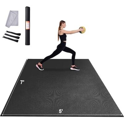 VEVOR Große Trainingsmatte, 3,5 x 1,8 m, 2,4 x 1,8 m, 2,3 x 1,8 m, 2,3 x 1,5 m, 7 mm, extra dick, rutschfest, hochdicht, Premium-Workout-Matte für Damen und Herren, Fitness- und Übungsmatte mit Tasche VEVOR Große Trainingsmatte, 3,5 x 1,8 m, 2,4 x 1,8 m, 2,3 x 1,8 m, 2,3 x 1,5 m, 7 mm, extra dick, rutschfest, hochdicht, Premium-Workout-Matte für Damen und Herren, Fitness- und Übungsmatte mit Tasche
