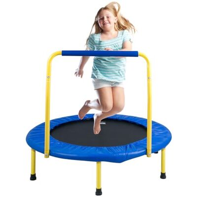VEVOR Trampolin Gartentrampolin Ø 91 cm, Klappabrer Fitness Trampolin 60 kg Gewichtstragfähigkeit, Kindertrampolin Indoor/Outdoor/Garten/Drinnen Blau VEVOR Trampolin Gartentrampolin Ø 91 cm, Klappabrer Fitness Trampolin 60 kg Gewichtstragfähigkeit, Kindertrampolin Indoor/Outdoor/Garten/Drinnen Blau
