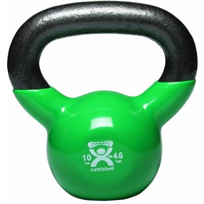 Cando ® Kettlebell, Kugelhantel, 4,5 kg, grün Cando ® Kettlebell, Kugelhantel, 4,5 kg, grün