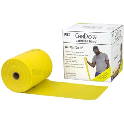 Cando Trainingsband / Gymnastikband Spenderbox, Länge 45 m gelb (sehr leicht) Cando Trainingsband / Gymnastikband Spenderbox, Länge 45 m gelb (sehr leicht)