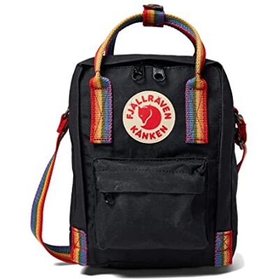 Fjällräven Unisex Kånken Rainbow Sling rucksack, Schwarzes Regenbogenmuster (Mehrfarbig), Einheitsgröße Fjällräven Unisex Kånken Rainbow Sling rucksack, Schwarzes Regenbogenmuster (Mehrfarbig), Einheitsgröße
