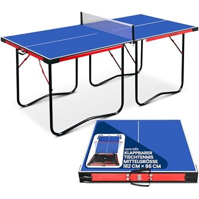SereneLife Tischtennisplatte, Klappbar & Wetterfest, Ping Pong Tisch für Indoor & Outdoor, Schneller Aufbau, Stabil, Inkl. Netz & Clip Set SereneLife Tischtennisplatte, Klappbar & Wetterfest, Ping Pong Tisch für Indoor & Outdoor, Schneller Aufbau, Stabil, Inkl. Netz & Clip Set