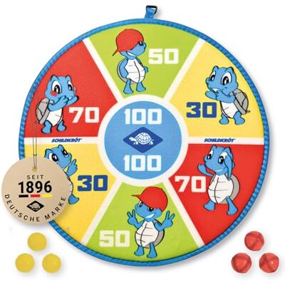 Schildkröt Soft Dart Set I Klett Dartscheibe beidseitig Bedruckt Ø38cm I 6 Klettbälle für Kinder & Familie I Sicheres Indoor Outdoor Dartspiel Schildkröt Soft Dart Set I Klett Dartscheibe beidseitig Bedruckt Ø38cm I 6 Klettbälle für Kinder & Familie I Sicheres Indoor Outdoor Dartspiel