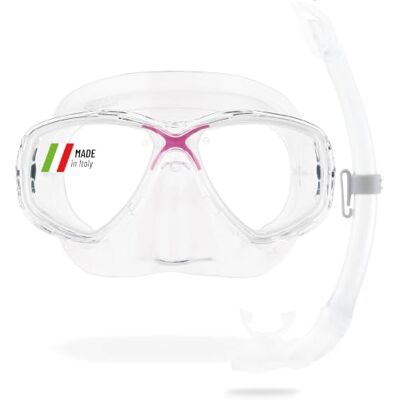 CRESSI Marea VIP Marea Maske + Schnorchel Mexico Tauchen und Schnorcheln, Klar/Rosa, Einheitsgröße, Unisex CRESSI Marea VIP Marea Maske + Schnorchel Mexico Tauchen und Schnorcheln, Klar/Rosa, Einheitsgröße, Unisex