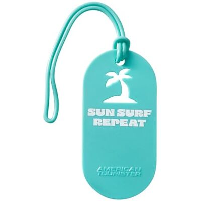 American Tourister Gepäckanhänger Kofferanhänger für Koffer und Taschen, mit Aufdruck und Adresskarte, Set aus 2 Stück Sun Surf Repeat American Tourister Gepäckanhänger Kofferanhänger für Koffer und Taschen, mit Aufdruck und Adresskarte, Set aus 2 Stück Sun Surf Repeat
