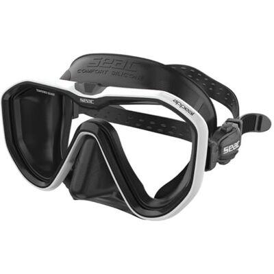 SEAC Appeal, Italien hergestellte Einglas-Tauchmaske mit Einer 3D-Schnalle direkt am Maskenkörper SEAC Appeal, Italien hergestellte Einglas-Tauchmaske mit Einer 3D-Schnalle direkt am Maskenkörper