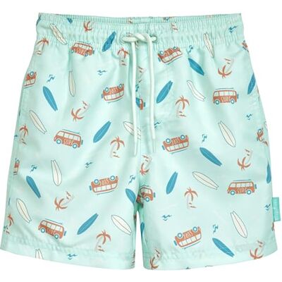 Playshoes Jungen Badehose Boardshorts, Surf-Bus, 110-116 Playshoes Jungen Badehose Boardshorts, Surf-Bus, 110-116