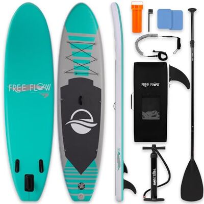 SereneLife Stand Up Paddling Board Set, SUP Board Komplettes Zubehör, Stand Up Paddle Board für Kinder & Erwachsene, Surfbrett & Tragetasche, Paddle Set Anti-Rutsch mit Pumpe, Auflasbares Paddelbrett SereneLife Stand Up Paddling Board Set, SUP Board Komplettes Zubehör, Stand Up Paddle Board für Kinder & Erwachsene, Surfbrett & Tragetasche, Paddle Set Anti-Rutsch mit Pumpe, Auflasbares Paddelbrett