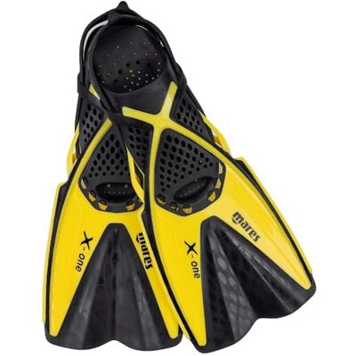 Mares X-One Junior – Kurzflossen Kinder für Schnorcheln, offenes perforiertes Fußteil, schnallenloses Fersenband, Komfort und Leistung im Wasser Mares X-One Junior – Kurzflossen Kinder für Schnorcheln, offenes perforiertes Fußteil, schnallenloses Fersenband, Komfort und Leistung im Wasser